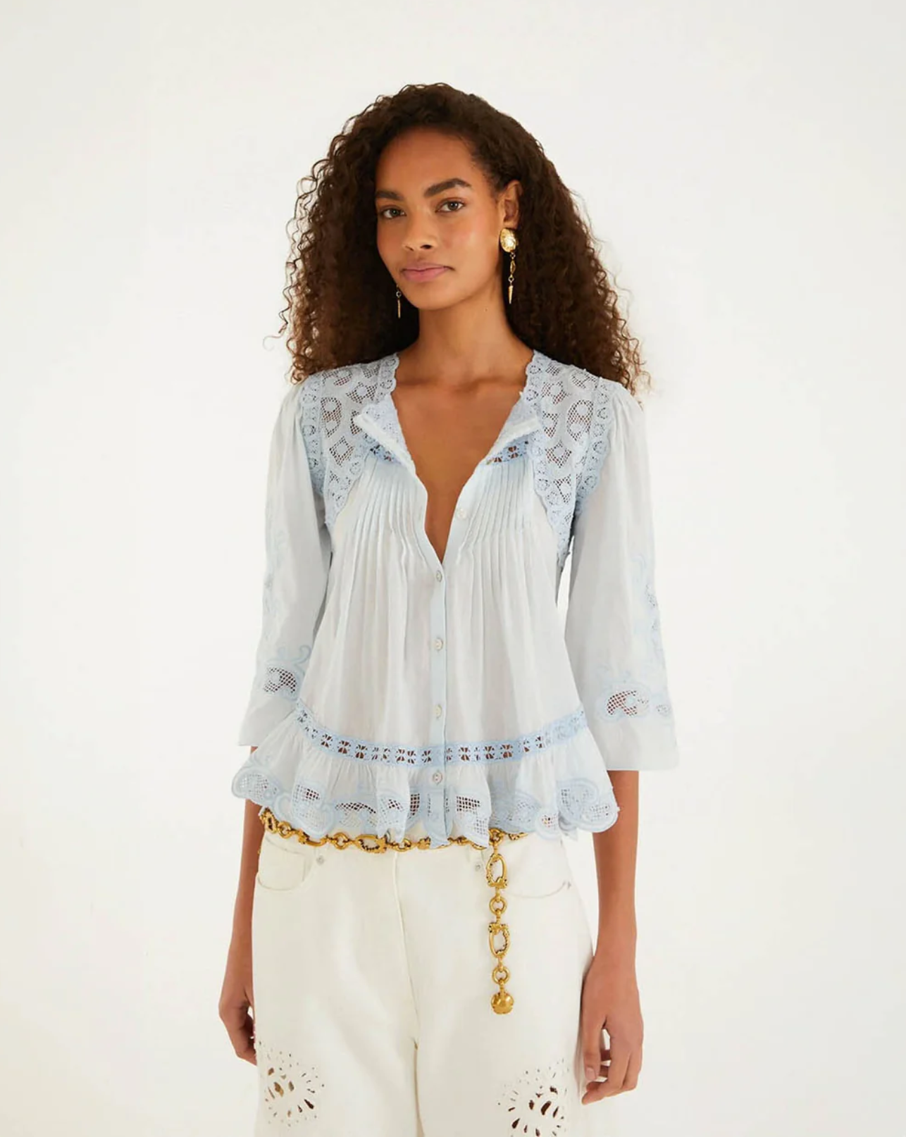Bluser | Farm Rio Richelieu short sleeve blouse